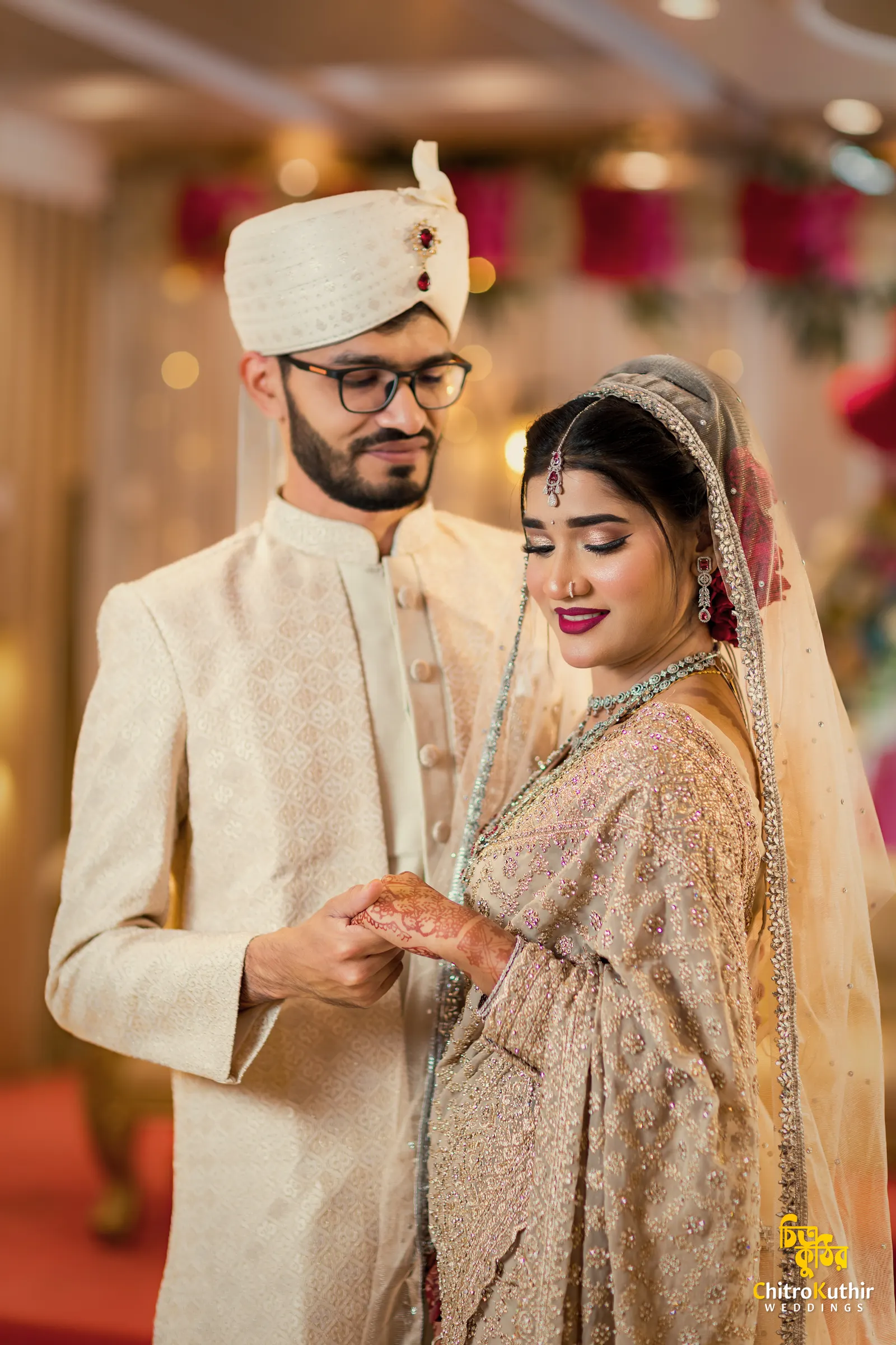 Ring ceremony detail photographed by ChitroKuthir Weddings
