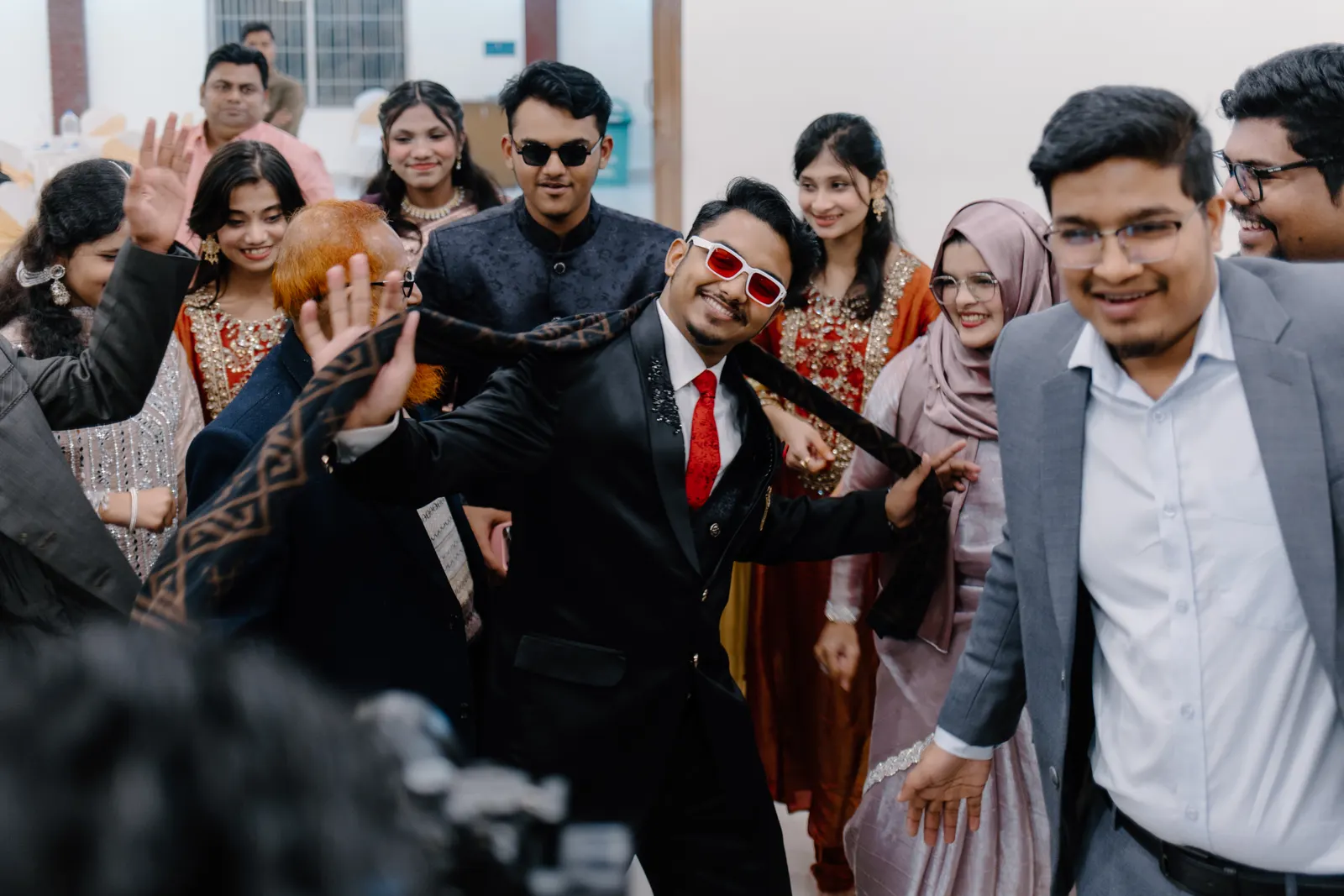 Groom's wedding entrance photography by ChitroKuthir Weddings, Bangladesh