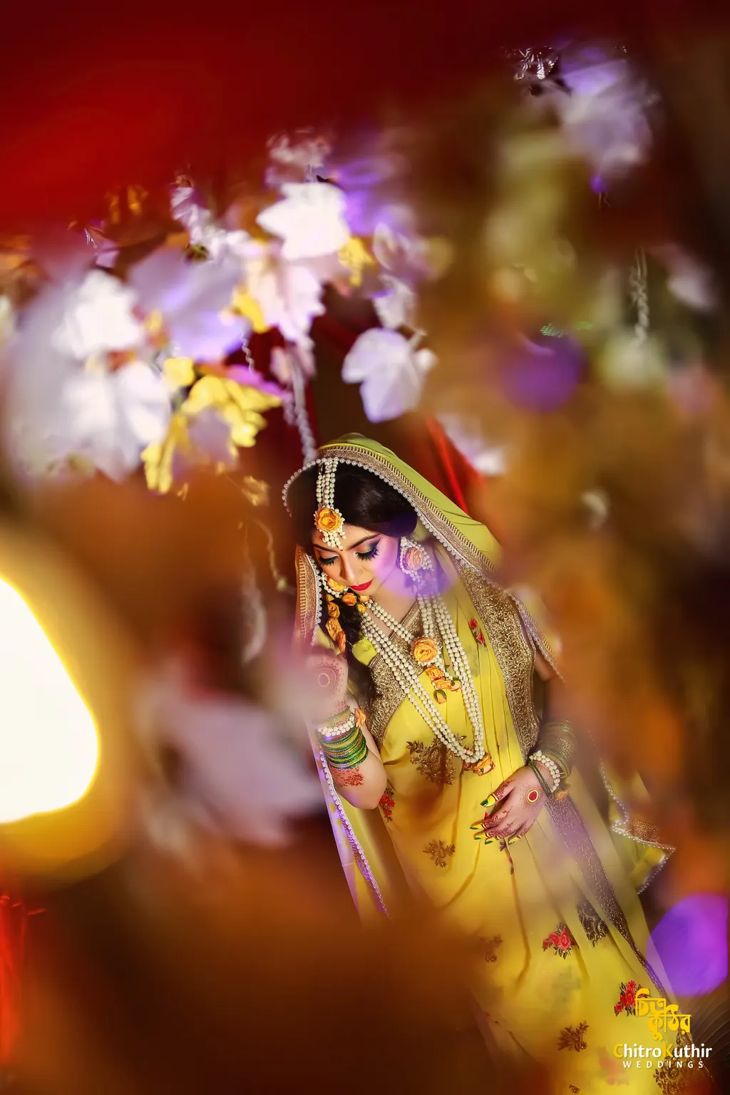 Holud (gaye holud) ceremony photography by ChitroKuthir Weddings, Bangladesh