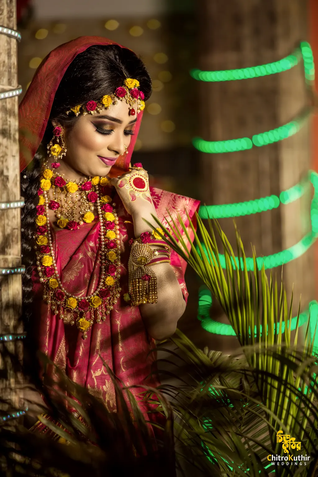 Holud (gaye holud) ceremony photography by ChitroKuthir Weddings, Bangladesh