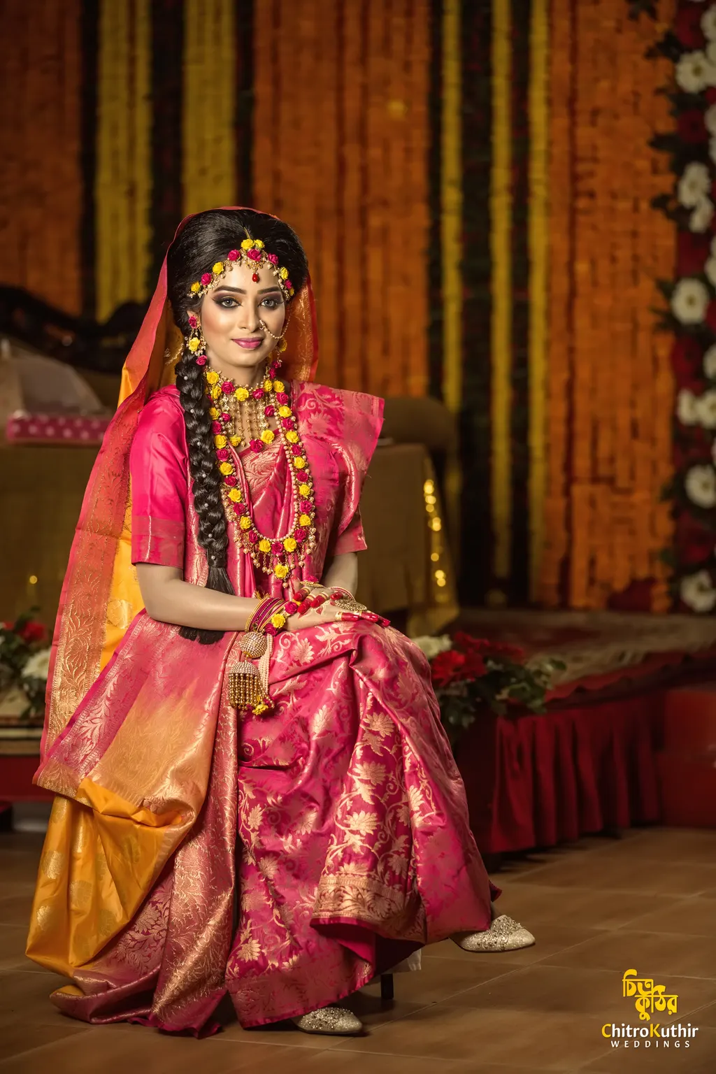 Holud (gaye holud) ceremony photography by ChitroKuthir Weddings, Bangladesh