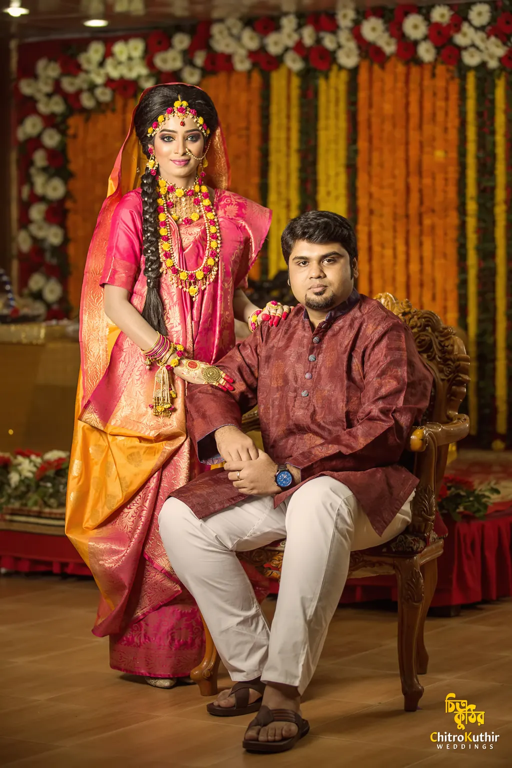 Holud (gaye holud) ceremony photography by ChitroKuthir Weddings, Bangladesh