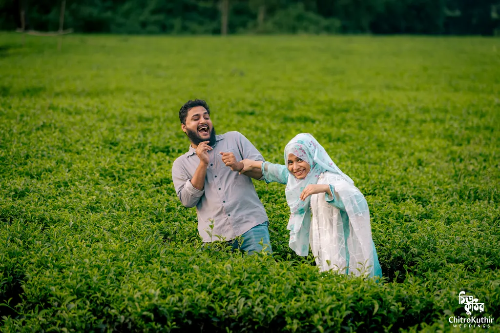 Outdoor pre-wedding photography by ChitroKuthir Weddings, Bangladesh