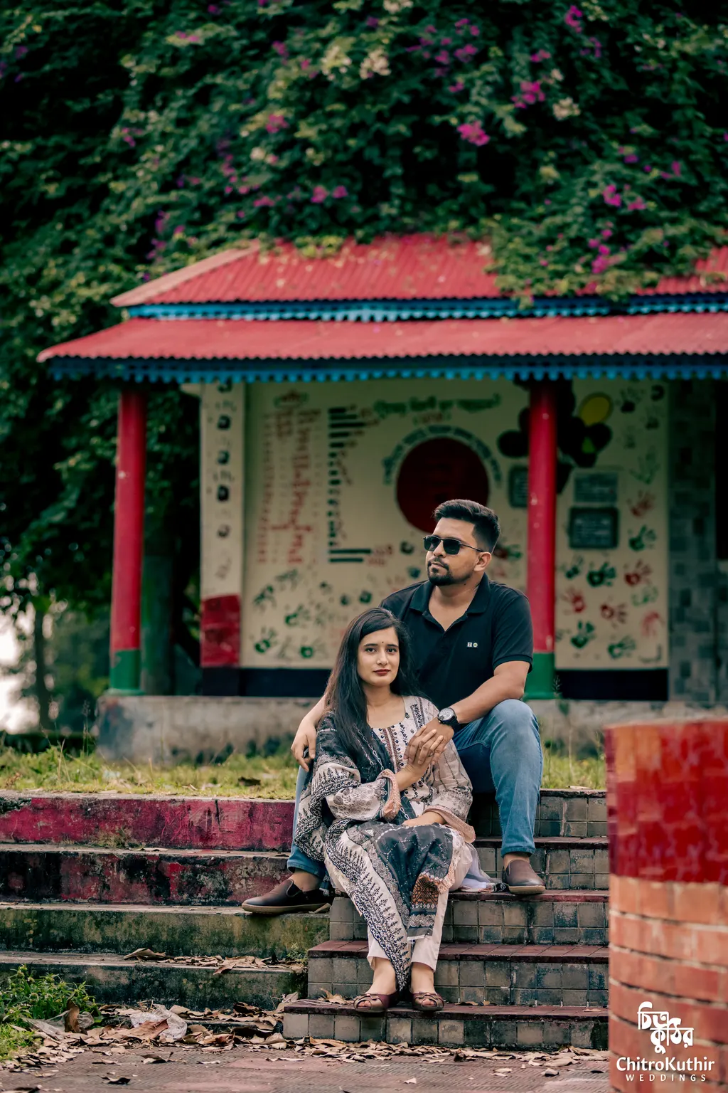 Outdoor pre-wedding photography by ChitroKuthir Weddings, Bangladesh