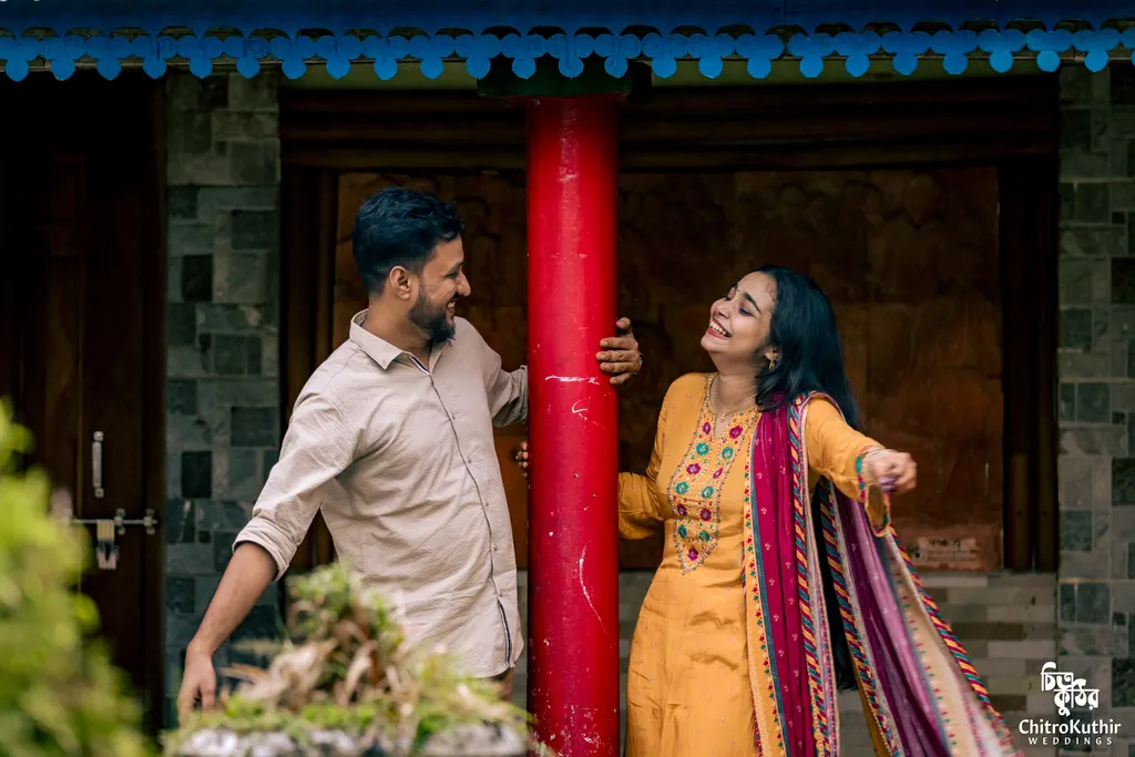 Outdoor pre-wedding photography by ChitroKuthir Weddings, Bangladesh