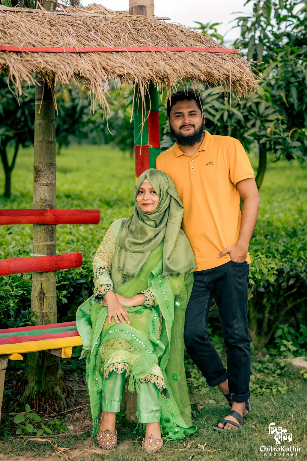 Outdoor pre-wedding photography by ChitroKuthir Weddings, Bangladesh