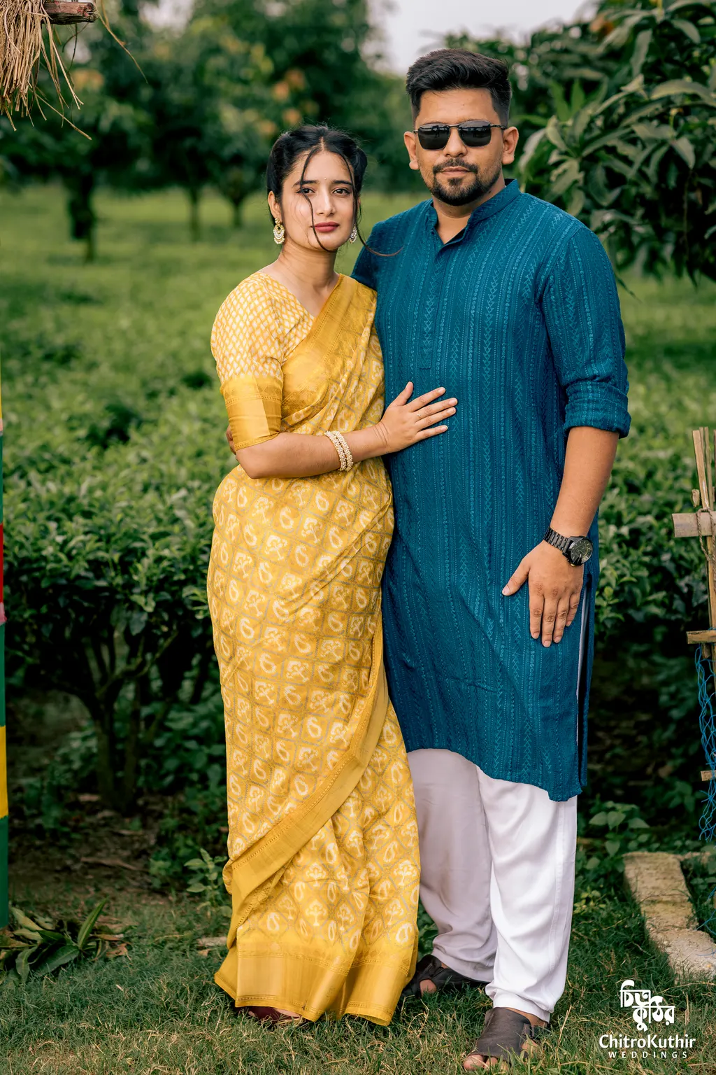 Outdoor pre-wedding photography by ChitroKuthir Weddings, Bangladesh