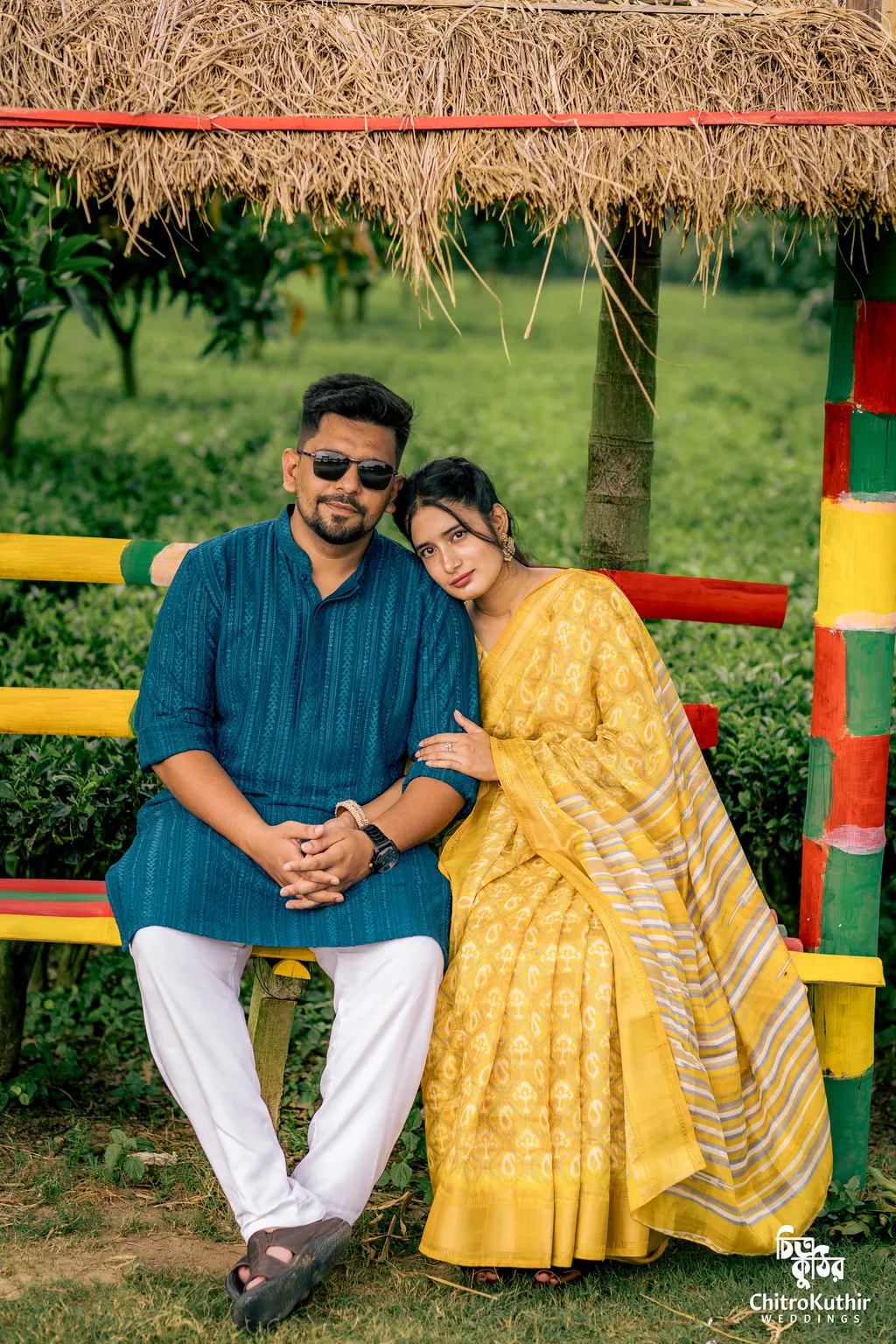 Outdoor pre-wedding photography by ChitroKuthir Weddings, Bangladesh