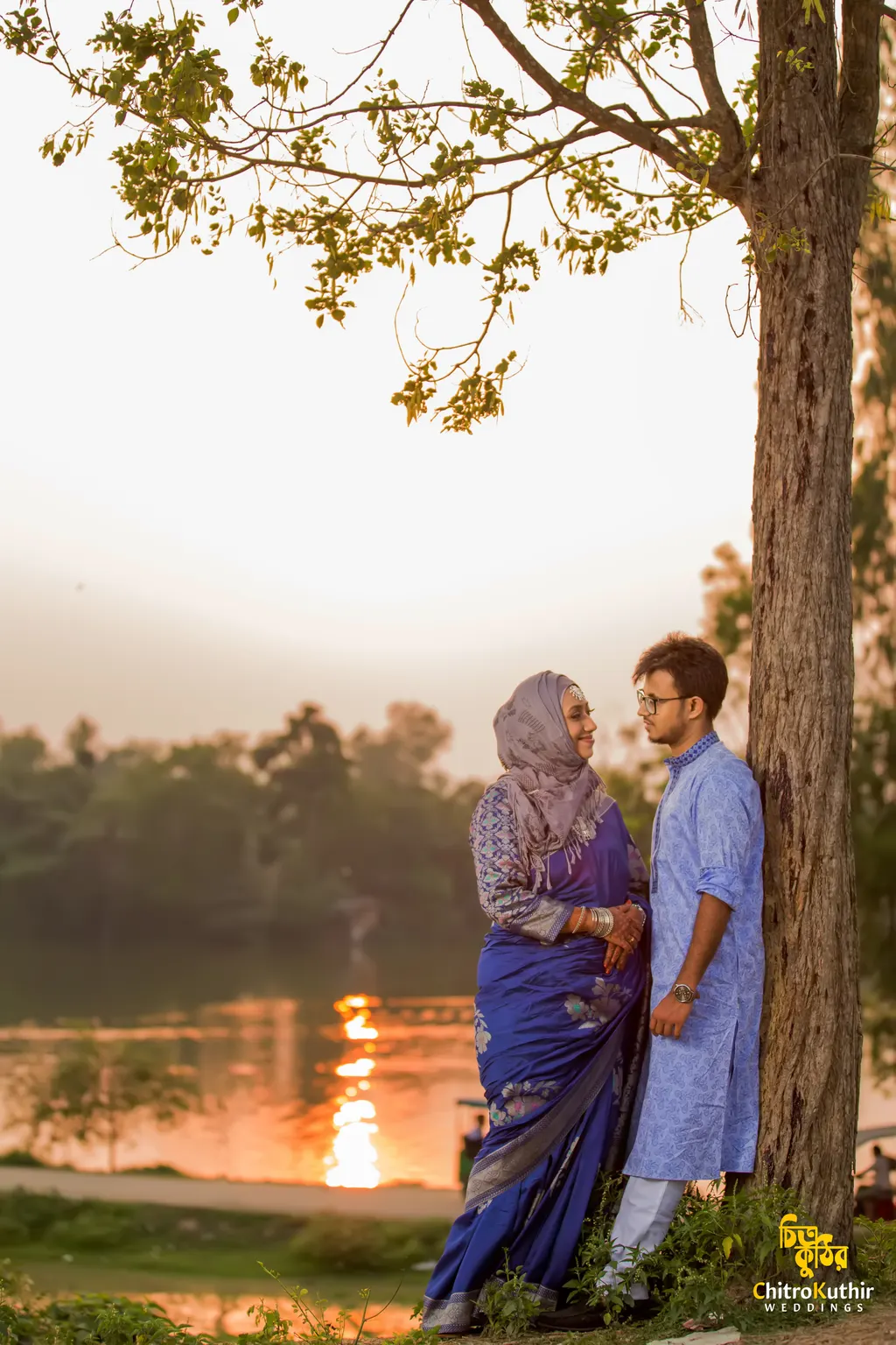 Outdoor pre-wedding photography by ChitroKuthir Weddings, Bangladesh