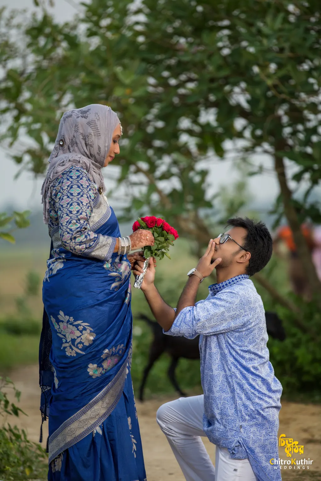Outdoor pre-wedding photography by ChitroKuthir Weddings, Bangladesh