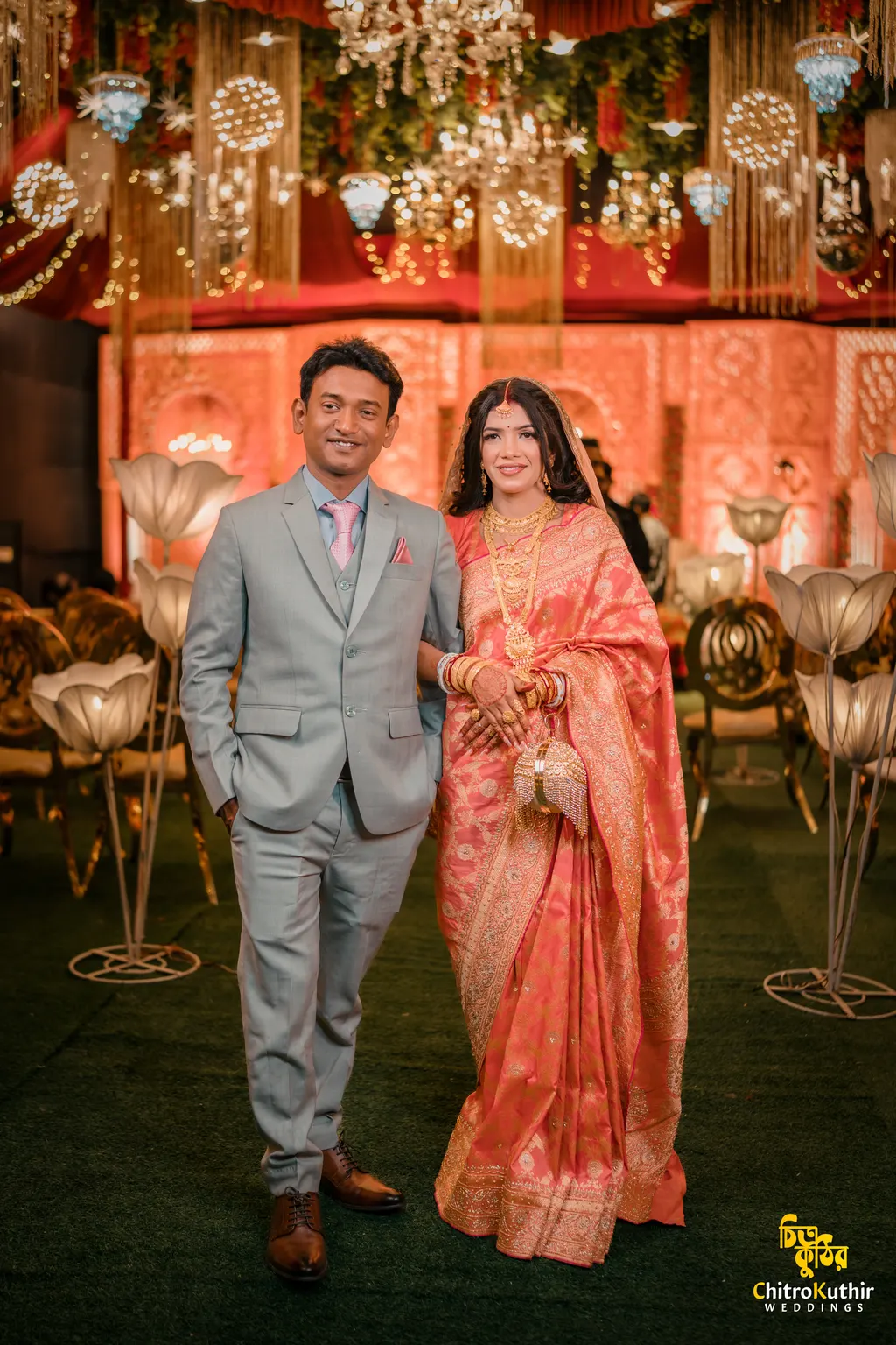 Wedding reception photography by ChitroKuthir Weddings, Bangladesh