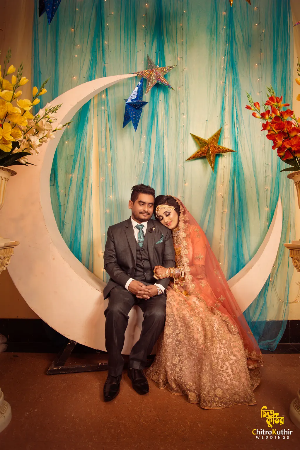 Wedding reception photography by ChitroKuthir Weddings, Bangladesh