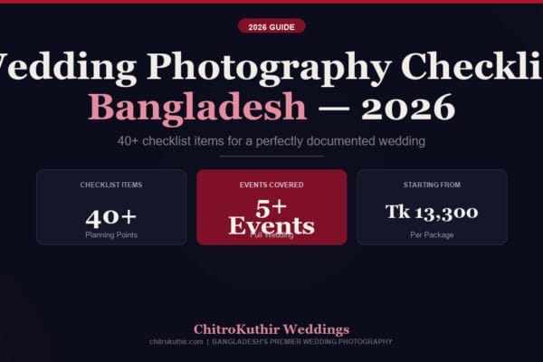 Wedding Photography Checklist Bangladesh: 2026 Complete Planning Guide